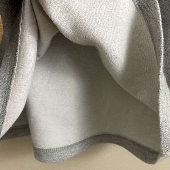 Loft Grey Lace Short Sleeve Crewneck Sweatshirt size Large Feminine Twee Casual - Picture 5 of 9